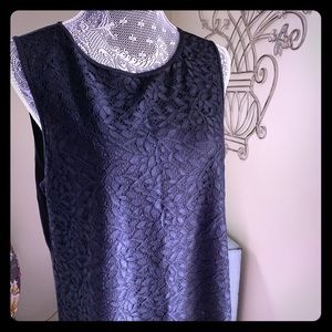 Black lace Tank w/zipper detail